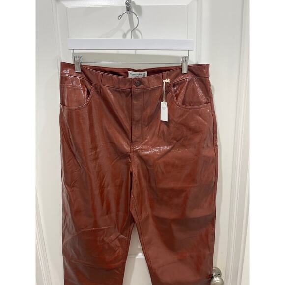 NWT Abercrombie & Fitch The 90’s Straight Ultra High Rise Pants Sz 33 / 16 Long - Picture 4 of 8